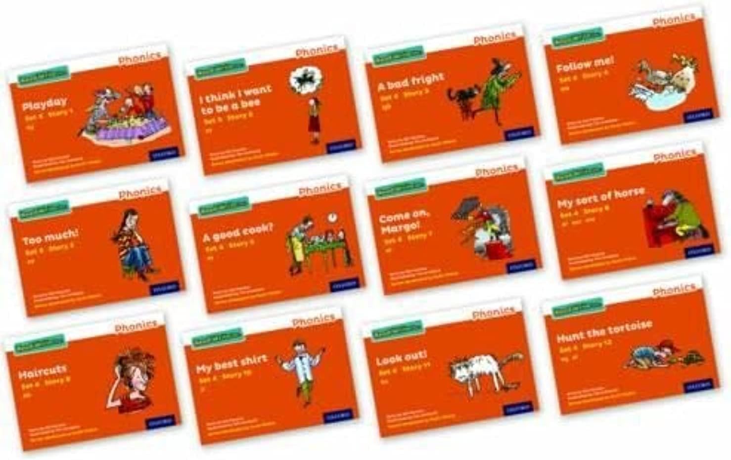 Read Write Inc - Phonics Set 4 Orange Story Books - Colour Pack of 12