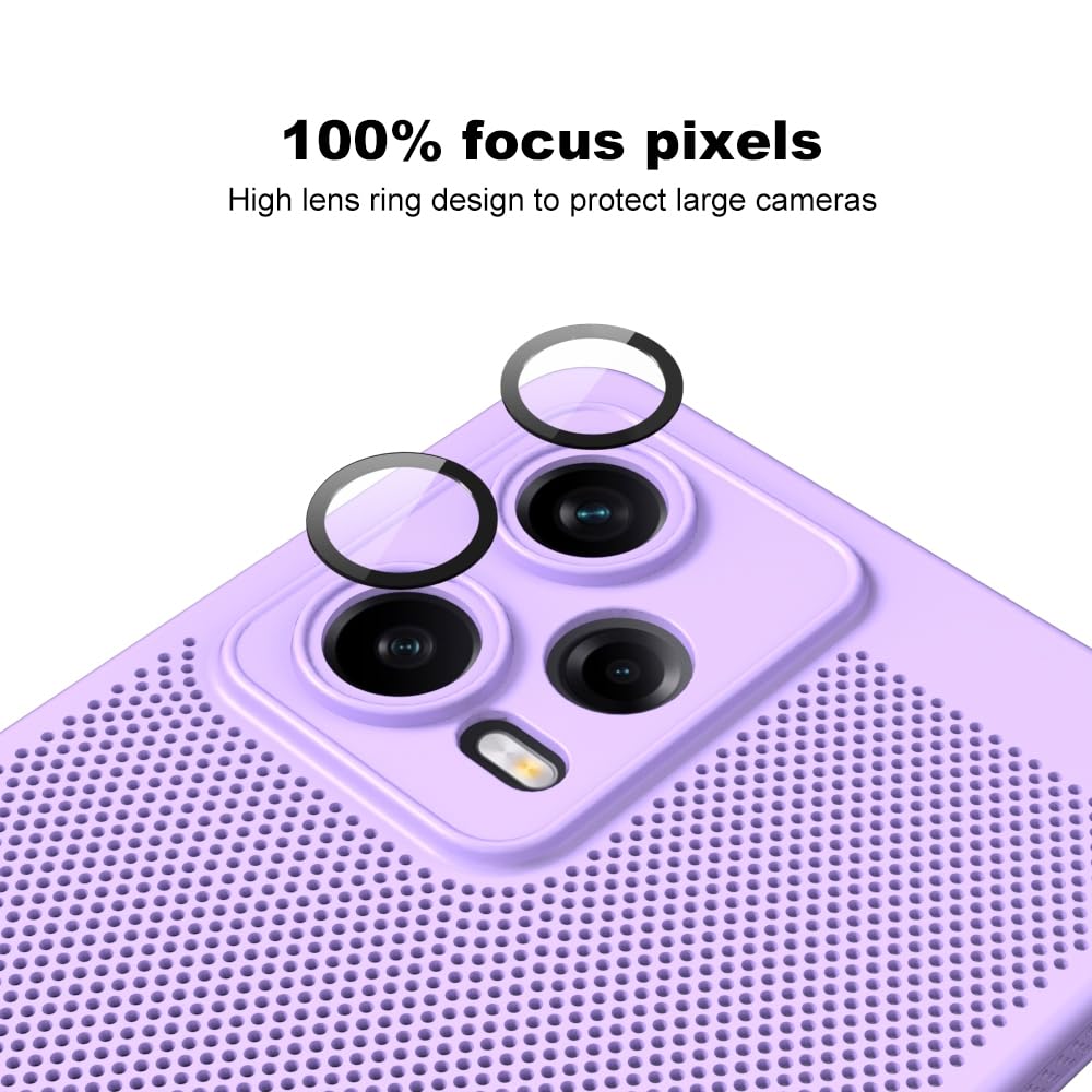 Dl3 Mobilak Case For Honor 90 5G Heat Dissipation Case with Built-in Camera Lens Protector Slim Fit Breathable Cooling Anti-Fingerprint Hard PC Back Shockproof Cover - Black