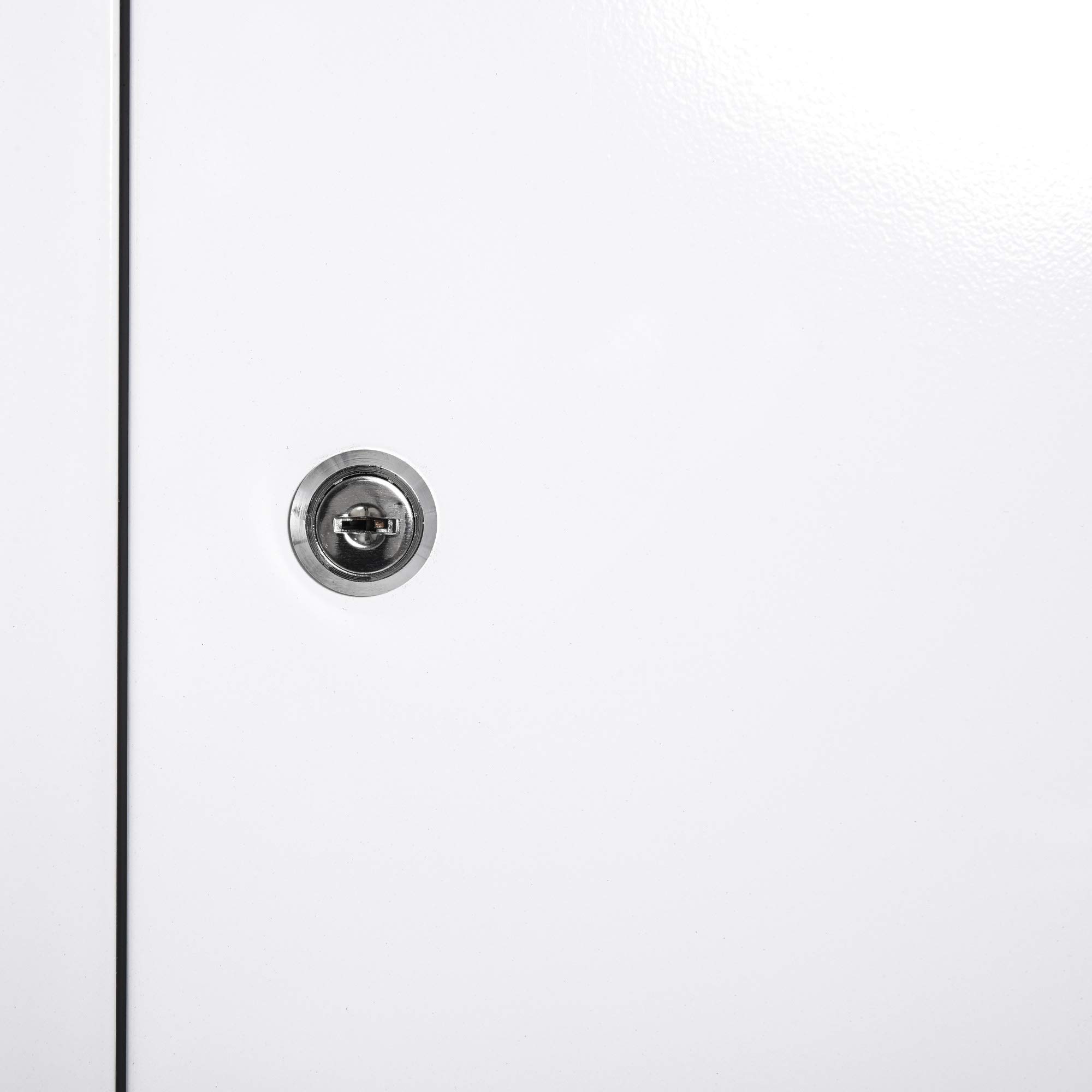kleankin Medizinschrank Arzneischrank zur Medikamenten-Aufbewahrung, Abschließbar Medikamentenschrank Metall mit 3 Fächern Erste-Hilfe-Schrank, 40 x 18 x 60 cm, Weiß