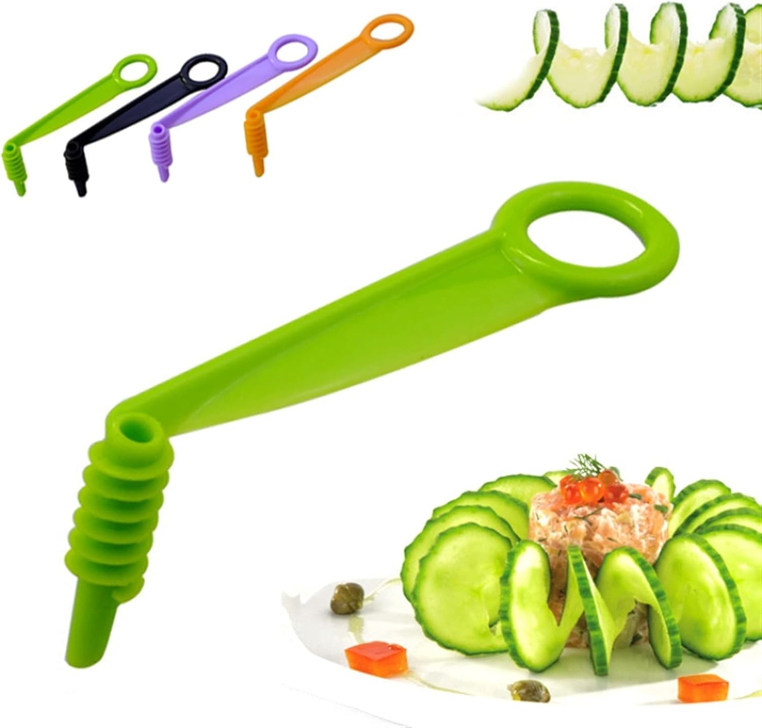 Mandolines Manual Spiral Screw Slicer Cutter Cucumber Carrot Potato Vegetables Knife Kitchen Accessories Tools Random Color
