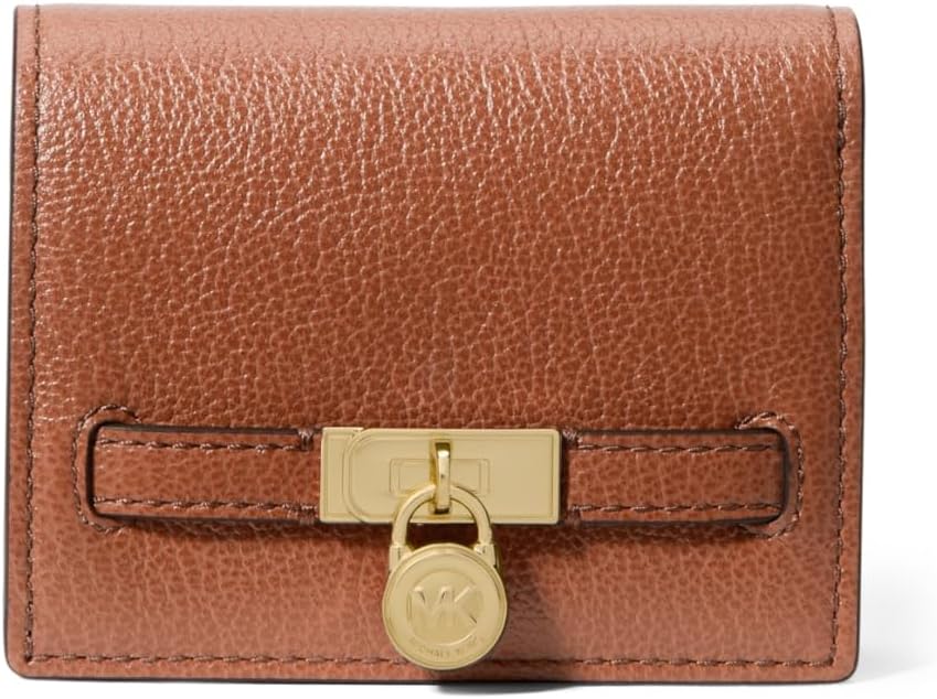 Michael Kors Women's Hamilton Small Compact Wallet One Size Gold-tone Hardware/Urbino Leather/Luggage - Image 1 of 3