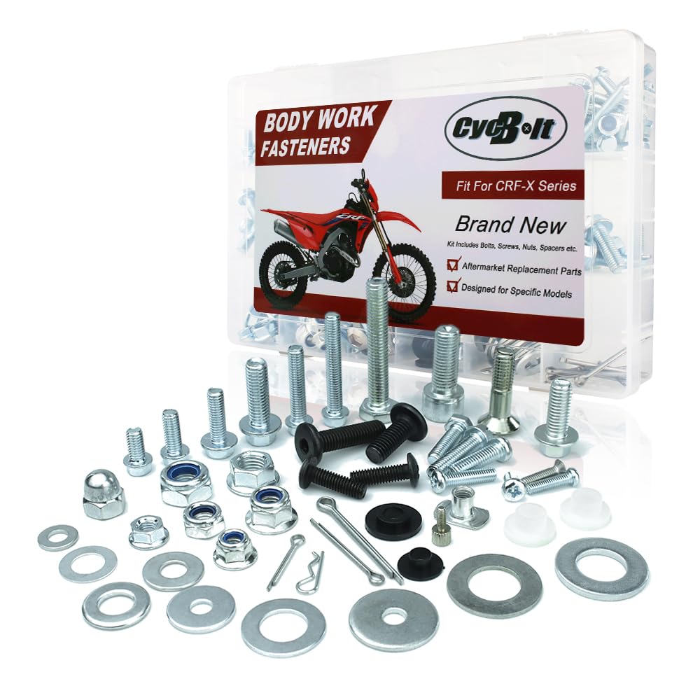 330PCS Body Work Bolt Kit Fit for CRF250X CRM250 CRF250M CRF450X Motorcycle Body Engine Fender Fasteners Bolts Set
