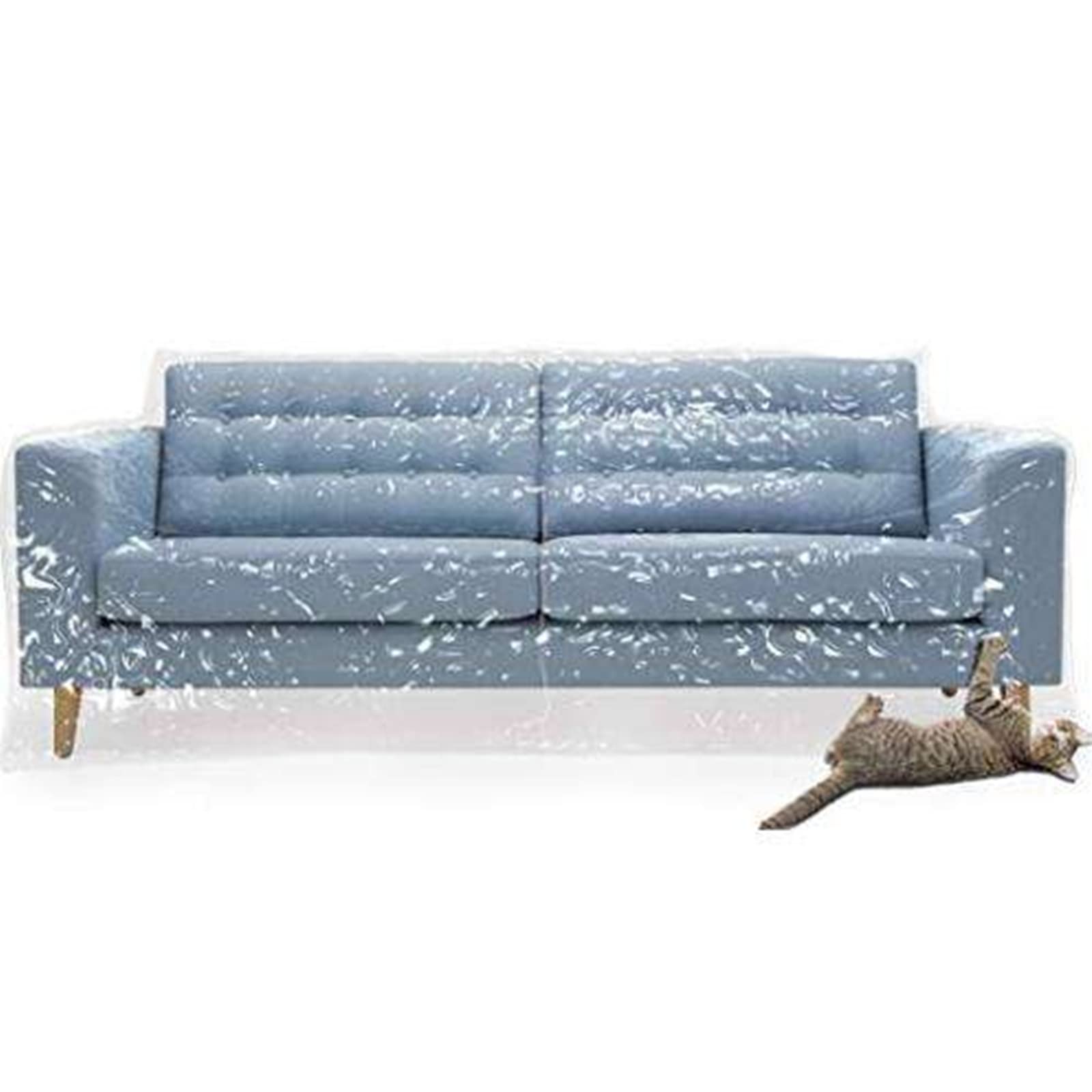 Lyellfe Plastic Couch Cover, DustProof Armchair Cover Sofa Bag, Heavy