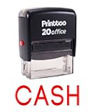 Printtoo Self Inking Rubber Stamp Office Stationary Cash Custom Stamp-Red