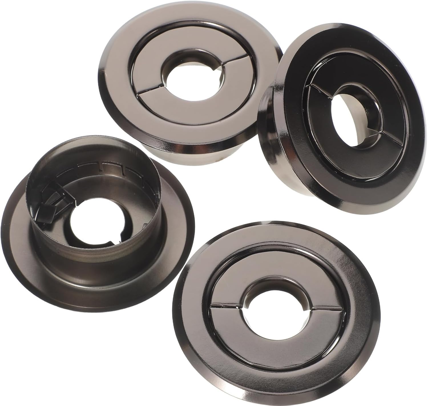 4pcs Recessed Fire Sprinkler Escutcheon Plate 1/2 Inch Iron Adjustable