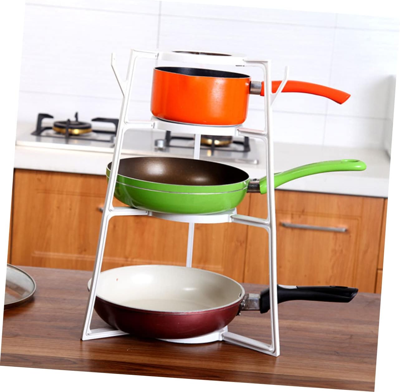 Holibanna 4tier Kitchen Pot Rack Dish Drainer Under Sink Organizer for Pan Storage