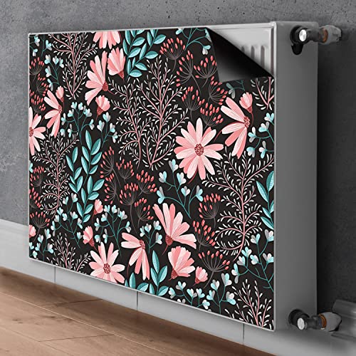 Cache radiateur magnétique rouge Decormat pour salon rétro cosy - 3