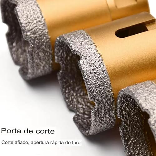 Broca Serra Copo Diamantada para Esmerilhadeiras e Lixadeiras com Rosca M14 (50mm)