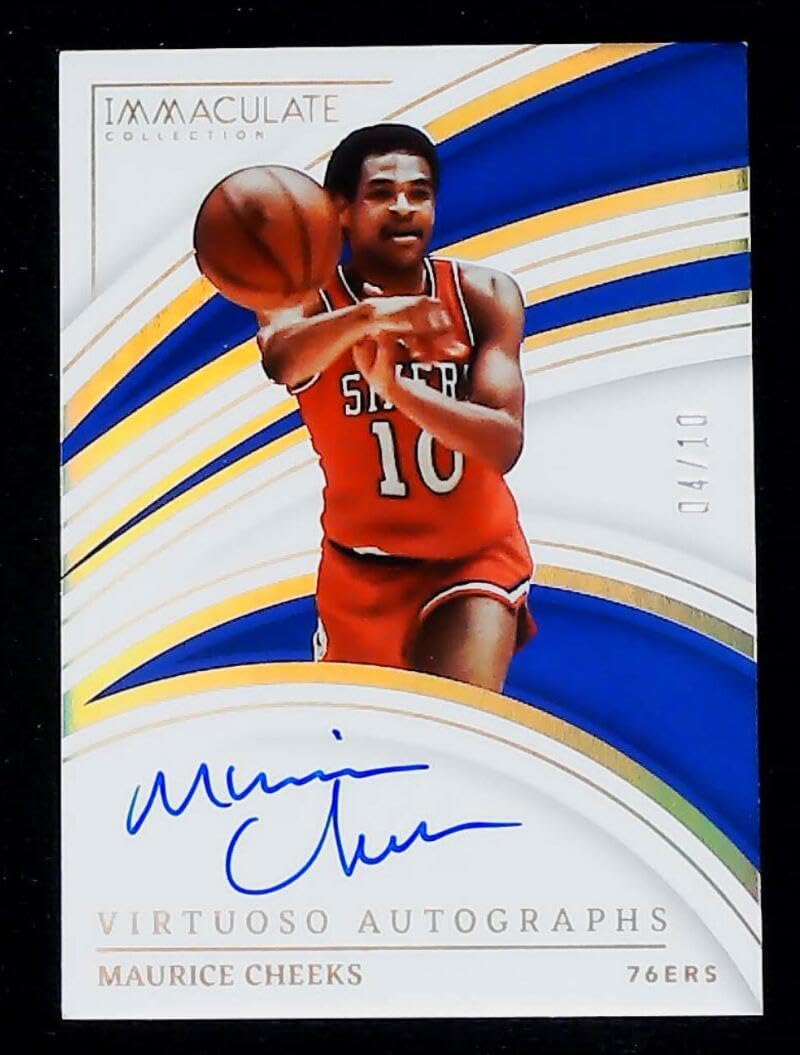 2022-23 Panini Immaculate Collection Autograph #VA-MCK Maurice Cheeks AUTO 4/10 76ers Basketball Trading Card