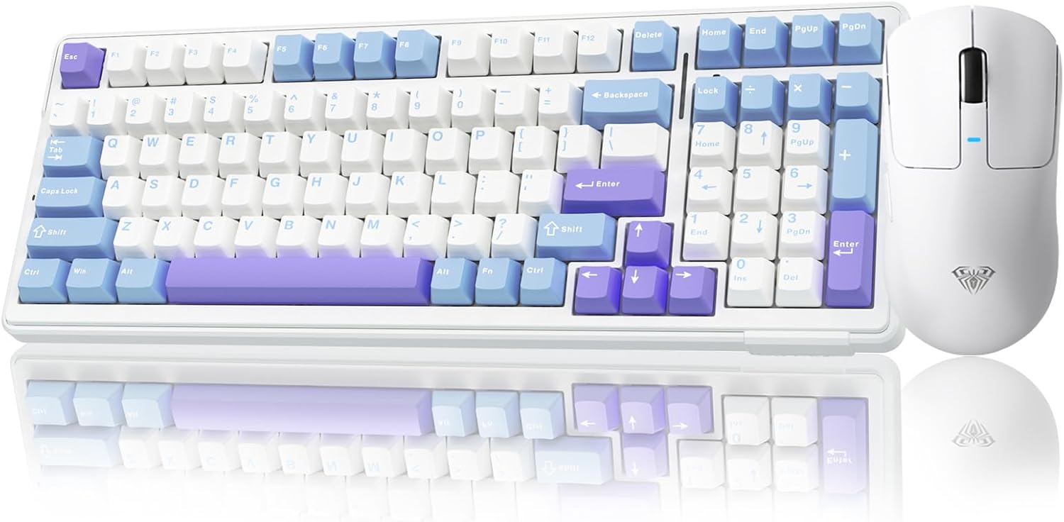 AULA Wireless Keyboard and Mouse Combo, F99 Mechanical Keyboard SC680 Wireless Gaming Mouse