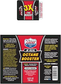 High-Performance Fuel Additive for Turbo & Carbureted Engines 10026-15 oz Octane Booster | 6 Pack
