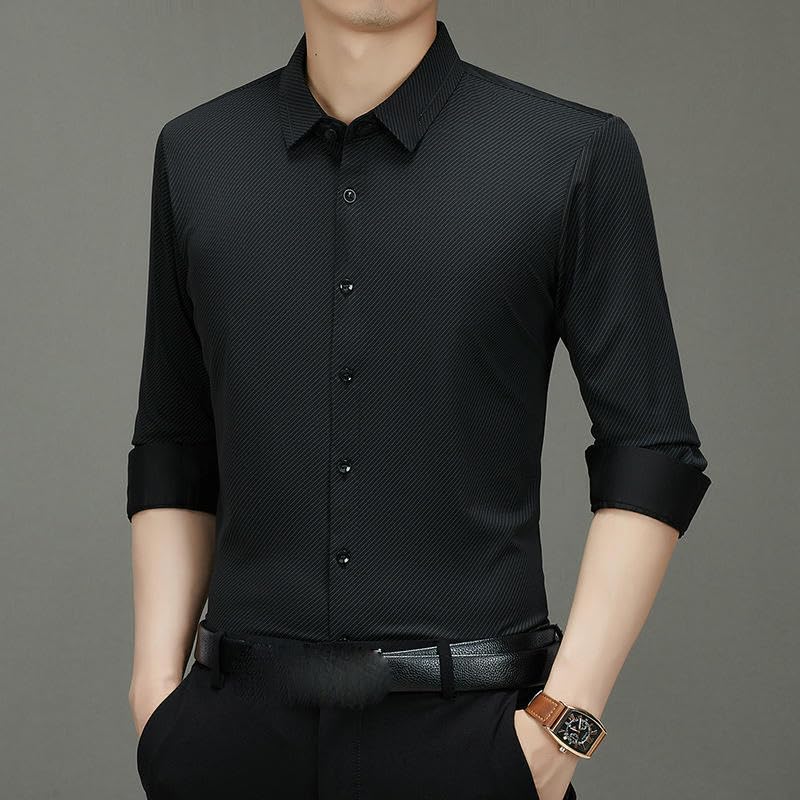 Camicia da uomo a maniche lunghe a righe affari casual lavoro professionale primavera