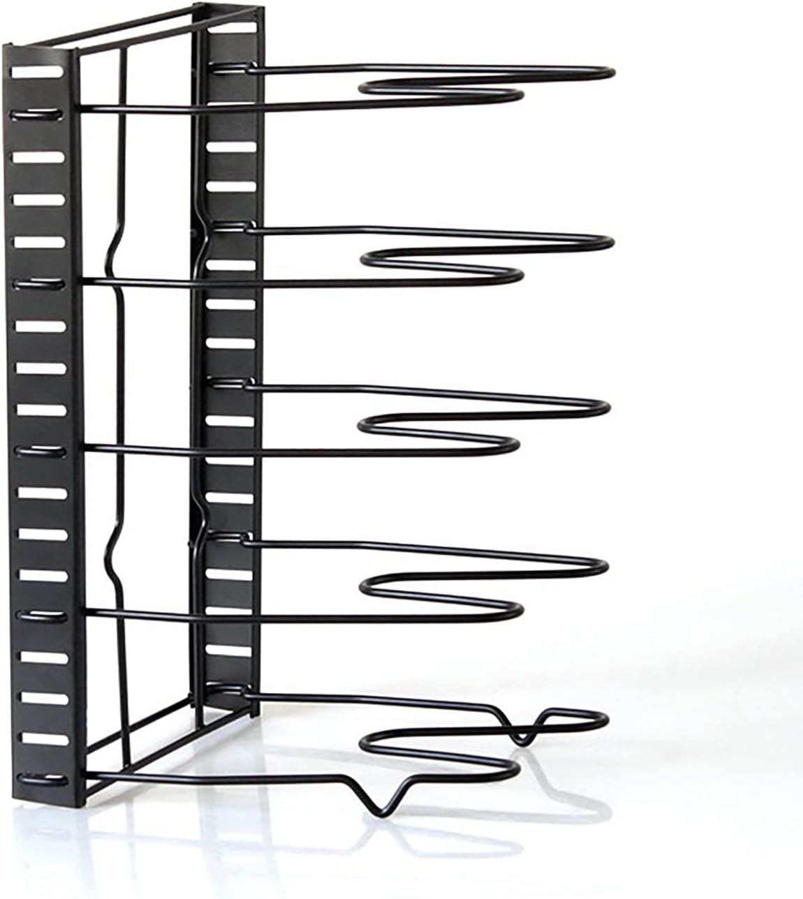 Pot Rack Organizer for Cabinet, Pot Lid Rack with Multisize, Adjustable Pots And Pans Organizer under Cabinet, Cabinet Kitchen Cookware Organizer,Single sided