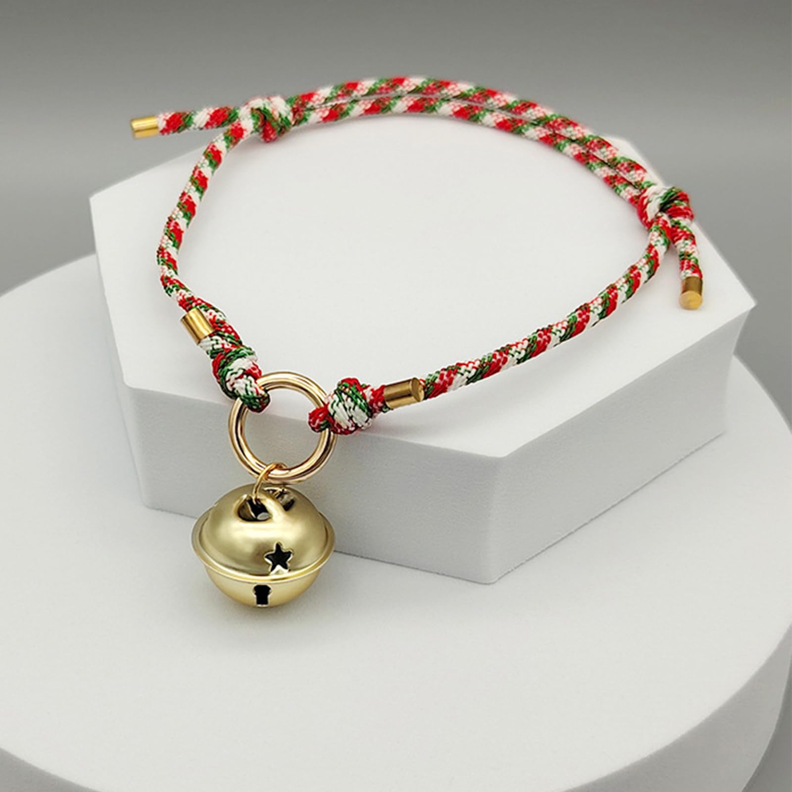 Cat Collar with Bell,Adjustable Cat Bell Necklace,Halloween Thanksgiving Christmas Cat Collar for Boys and Girls Kitties_M