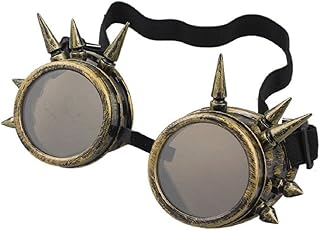 Vzer Occhiali retro in stile vintage vittoriano steampunk, per cosplay cyber punk