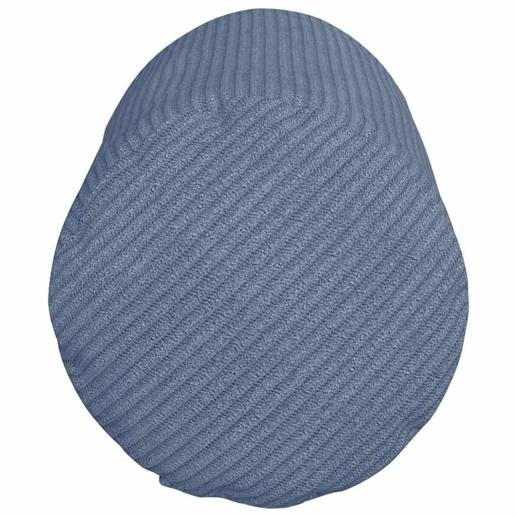 Poduszka bolster 2 sztuki, niebieska, Ø 15 x 40 cm, miękki materiał sztruksowy, cylindryczny, do salonu, sypialni, komfort wewnątrz