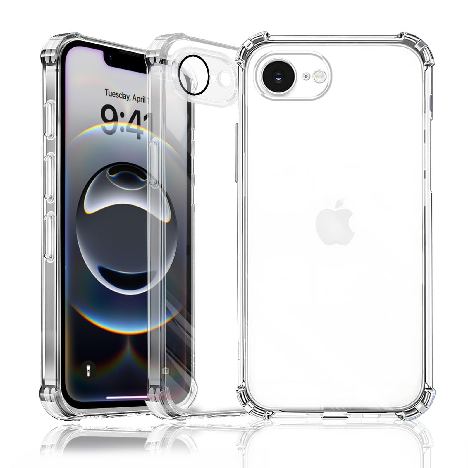 SIMフリー Apple iPhone 16e フィルムとケース付き iPhone16e 128GB ホワイト SIMフリー iPhoneケース Amazon.co.jp