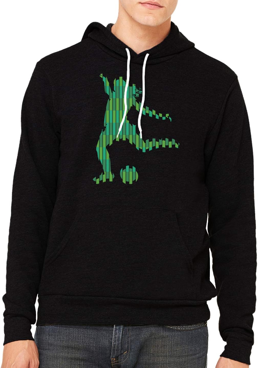 Mato & Hash Glitched Girl Soccer Player, Unisex Hoodies, Cool Soccer Sweatshirts