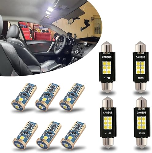 iBrightstar Bombillas LED T10 de 1.614 in 211-2 212-2 578 194 168 T10 sin errores para interiores de auto, camión, cúpula, mapa, puerta, cortesía,