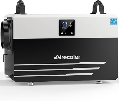 155 Pint Commercial Dehumidifier for Crawl Space Basement | ENERGY STAR, Continuous Drian Hose, Auto Defrost, Water Damage Restoration, Industrial Use