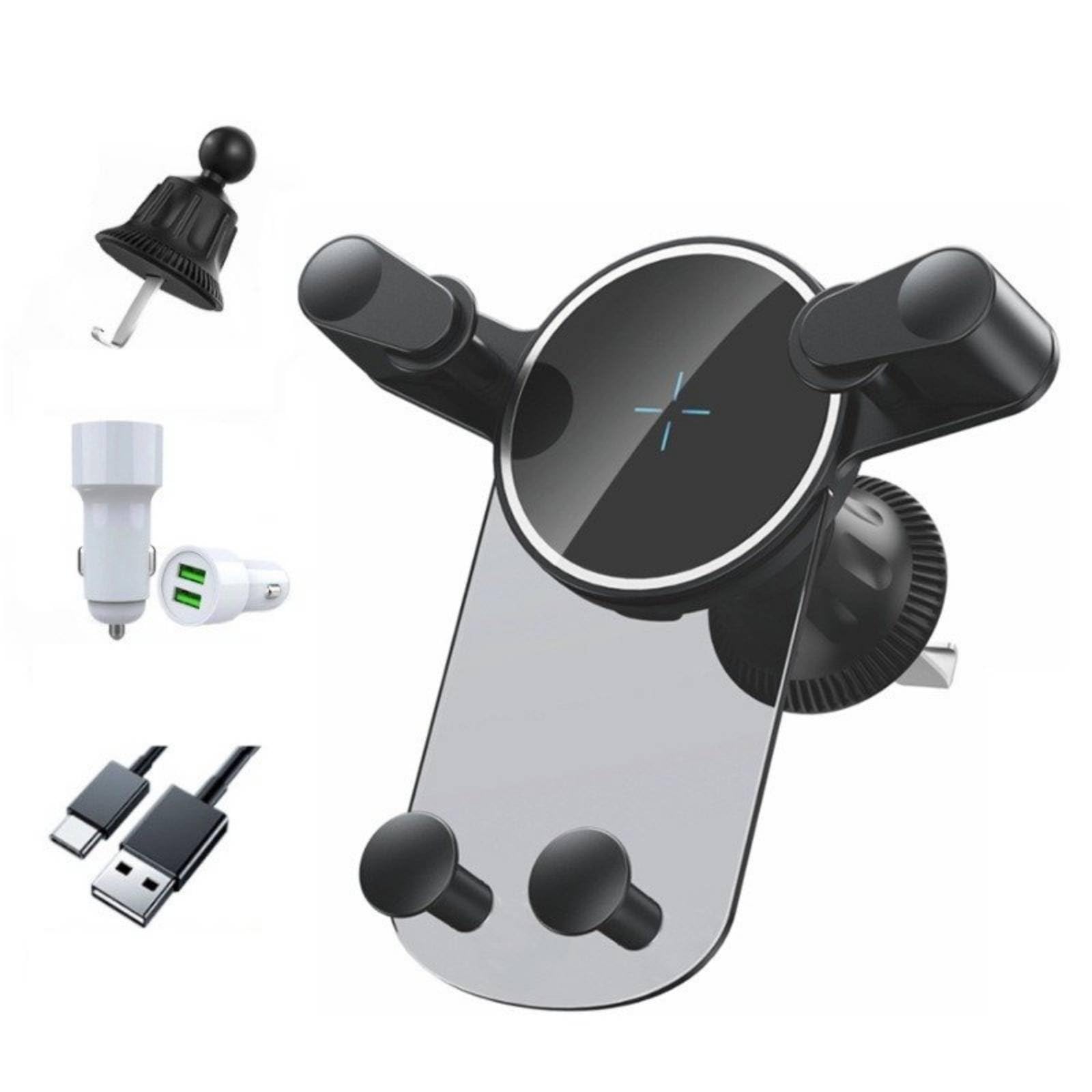 15W Car Phone Charger Fast Charging Car Wireless Charger Mount Handshands-Off Mobile Accessory for Driving, Commuting, Hook Clip White Head-image-25