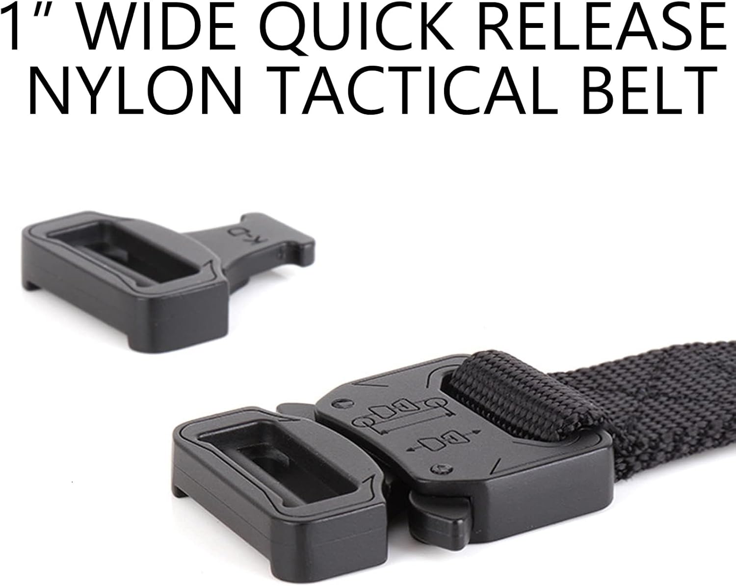 1 inch Tactical Belt for Men, Military Nylon Web Work Belts, Quick Release Buckle Belts - Image 3
