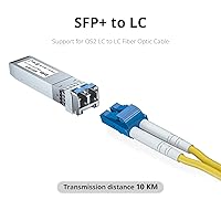 Vista 3 de ipolex Módulo SFP+ 10GBase LR de modo único, Transceptor de fibra óptica 10G SFP LC 1310nm para Cisco SFP-10G-LR, Ubiquiti UniFi UF-SM-10G, Meraki