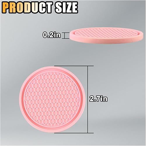 Miniatura 2 de 4 posavasos para automóvil, 2.7 pulgadas, diseño de panal de abeja, antideslizante, integrado en adornos, portavasos universal para la mayoría de