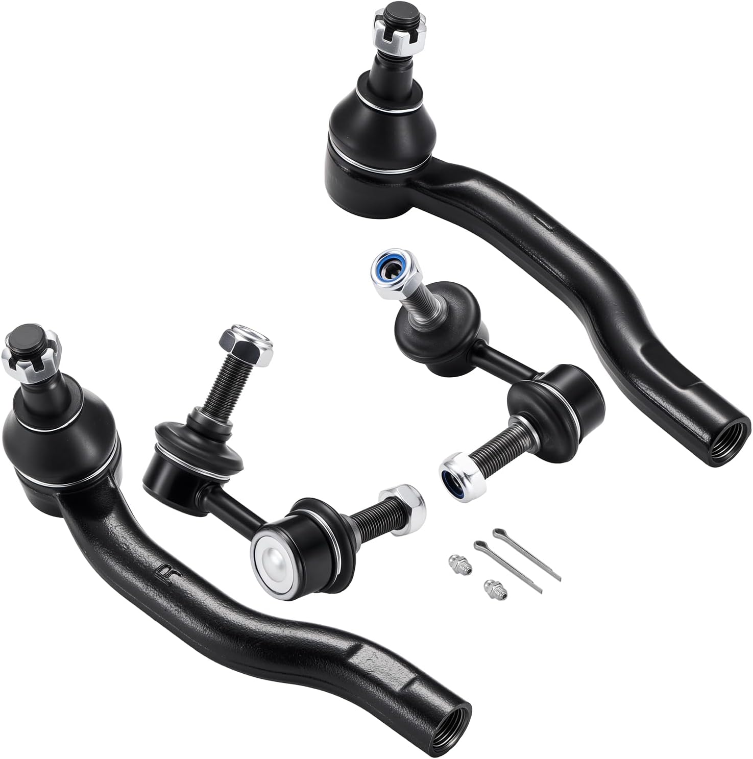 4-PC Steering Suspension Kits Compatible with Nissan Frontier 2005-2019,2xStabilizer Bar Link K80470 K80471,1xOuter ES800048,1xOuter ES800108