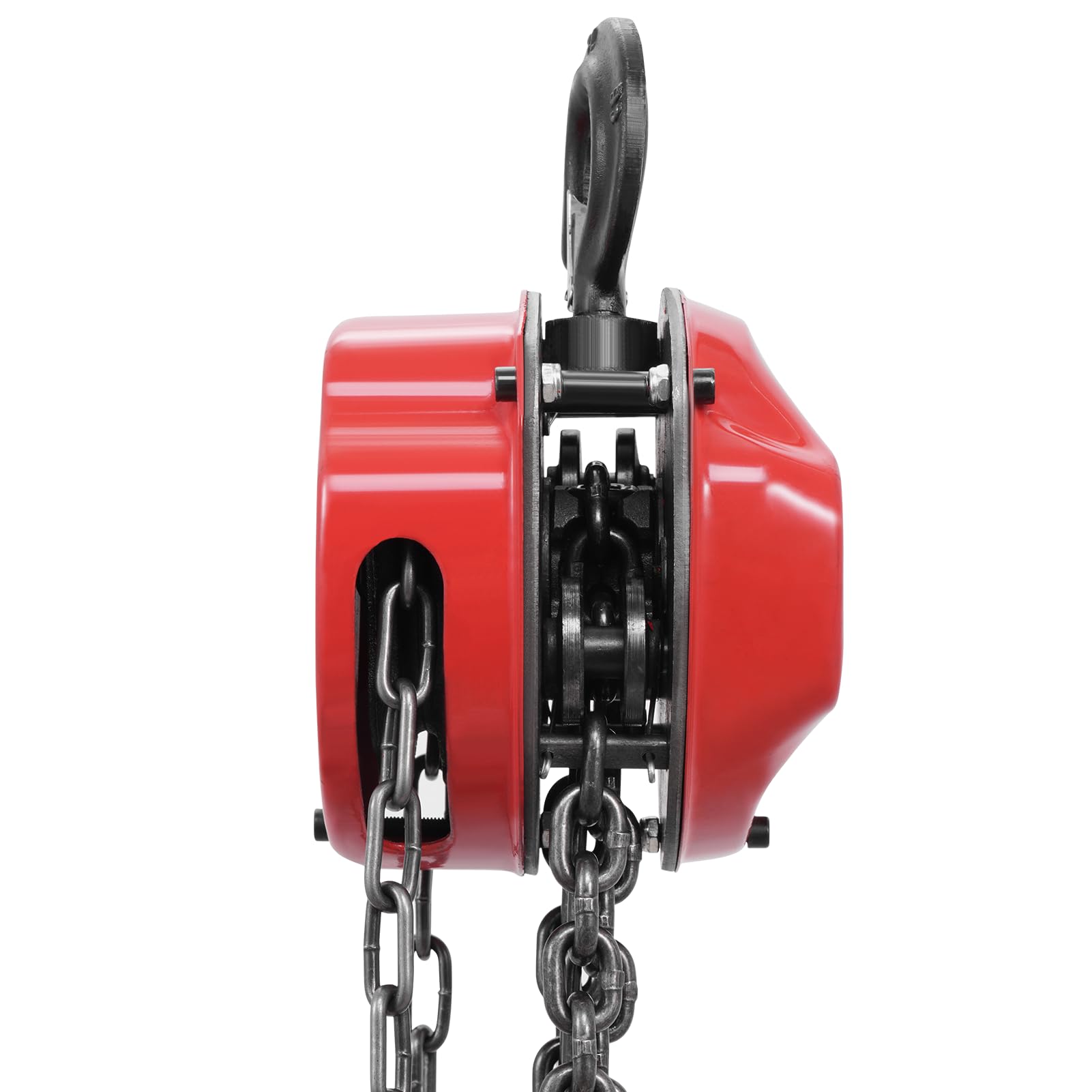 Treuil manuel 2T - Chaîne entièrement galvanisée - Sans huile - Charge maximale - Palan à cliquet - Chaîne de 3 m - Pour forestier et atelier