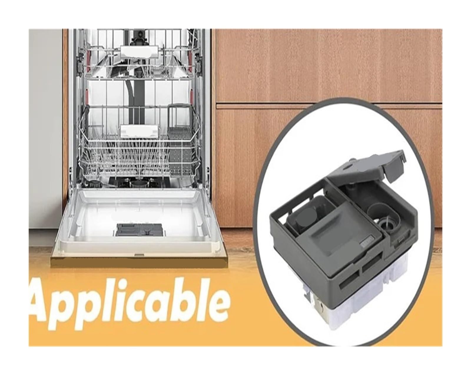 ABKP-W10861000 Dosatore detersivo for lavastoviglie, con parti di ricambio | Set dispenser ABKP-W10861000 abbinato ai pezzi di ricambio di supporto
