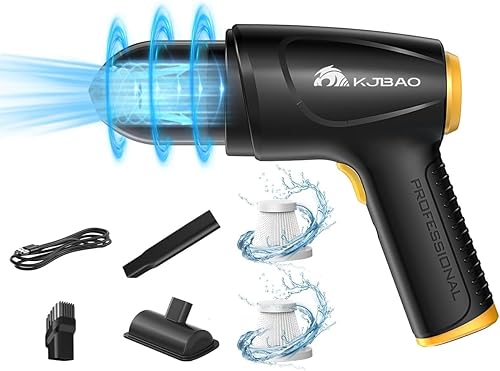 KJBAO Aspiradora de automóvil, aspiradora portátil de alta potencia 9000 PA inalámbrica recargable tipo c 4000 mAh aspiradora de mano para el hogar