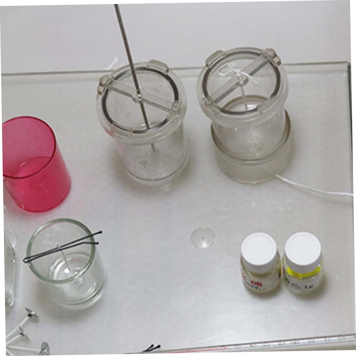 HOMSFOU 100pcs Pure Cotton Wax Core Candle Wick Core Waxed for Candles Waxed with Sustainers Candle Wicks White