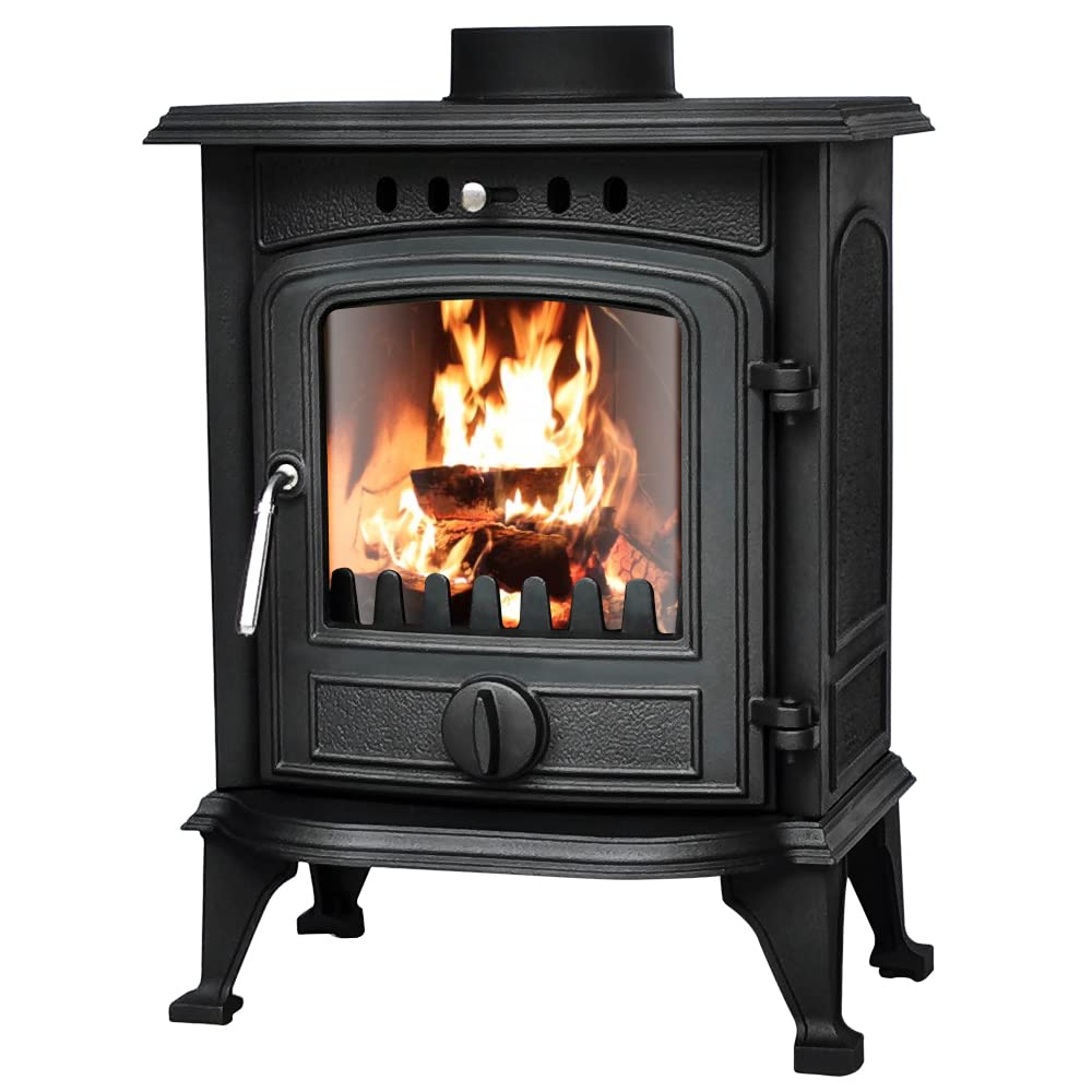 Stove Cast Iron Multifuel Stoves Clean Burn Wood Burner Burning Fire  Woodburning Fireplace Multi-Fuel Stove with log store Solid Fuel :  Amazon.co.uk: DIY u0026 Tools