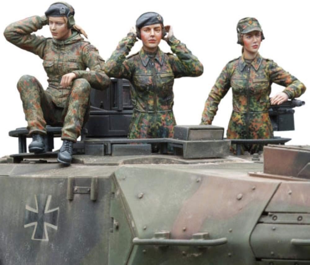 1/16 120Mm Bundeswehr Female Tank Crew 120Mm Toy Resin Model Miniature Kit Unassembly Unpainted