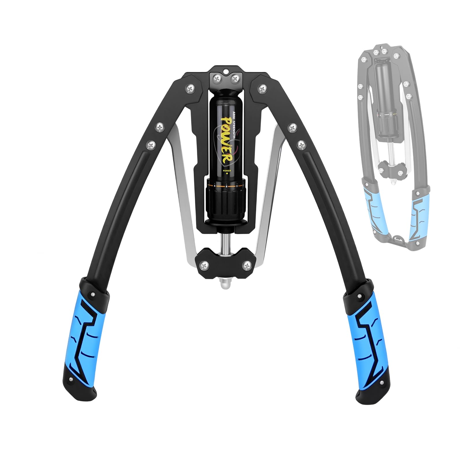 Power Twister, Adjustable Hydraulic Resistance 10-200kg Twister Arm Exerciser, Shoulder Muscle Training Fitness Equipment, Strength Training Equipment for Arm, Chest, Bicep, Shoulder, Blue-Black