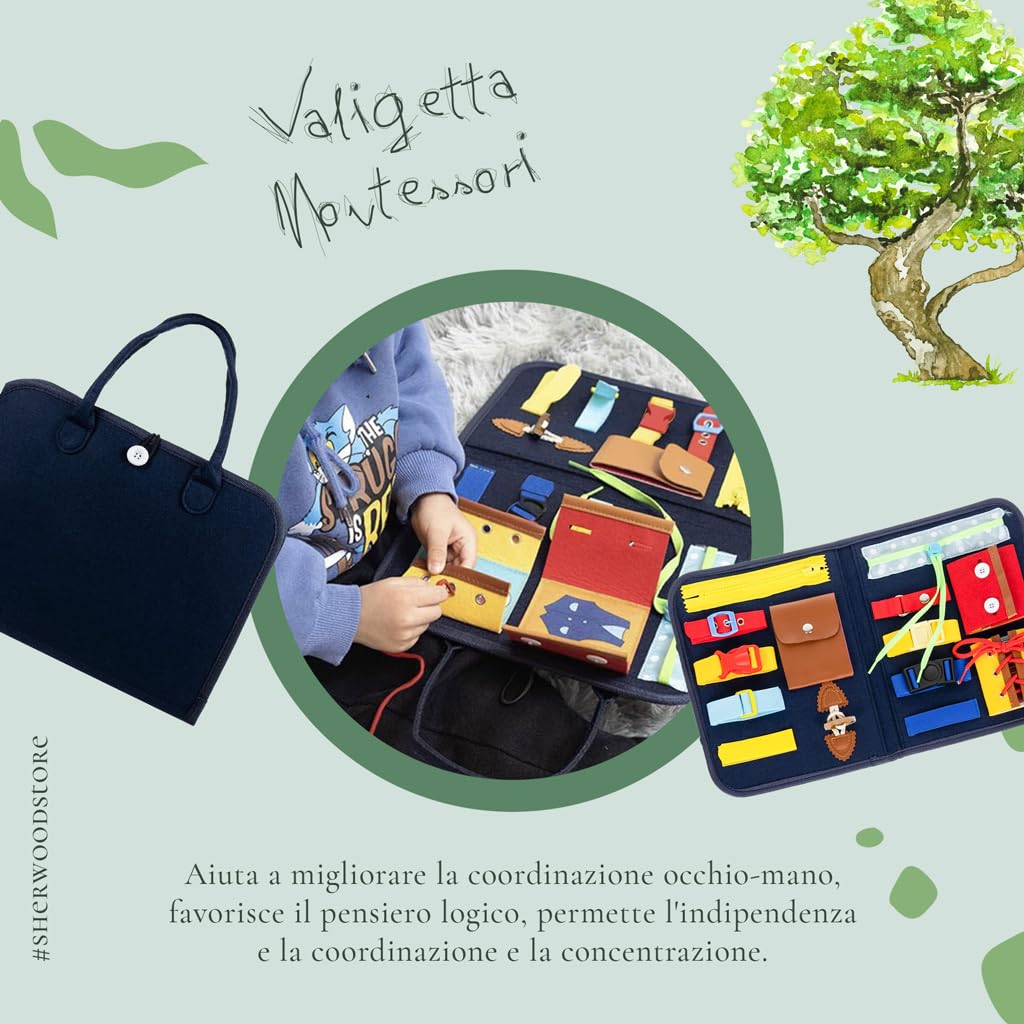 Sedia pluriuso Montessori in legno di faggio, per bambini da 1 a 3 anni - 3 in 1: sedia, tavolino o sgabello, made in Italy + Valigetta sensoriale in OMAGGIO!