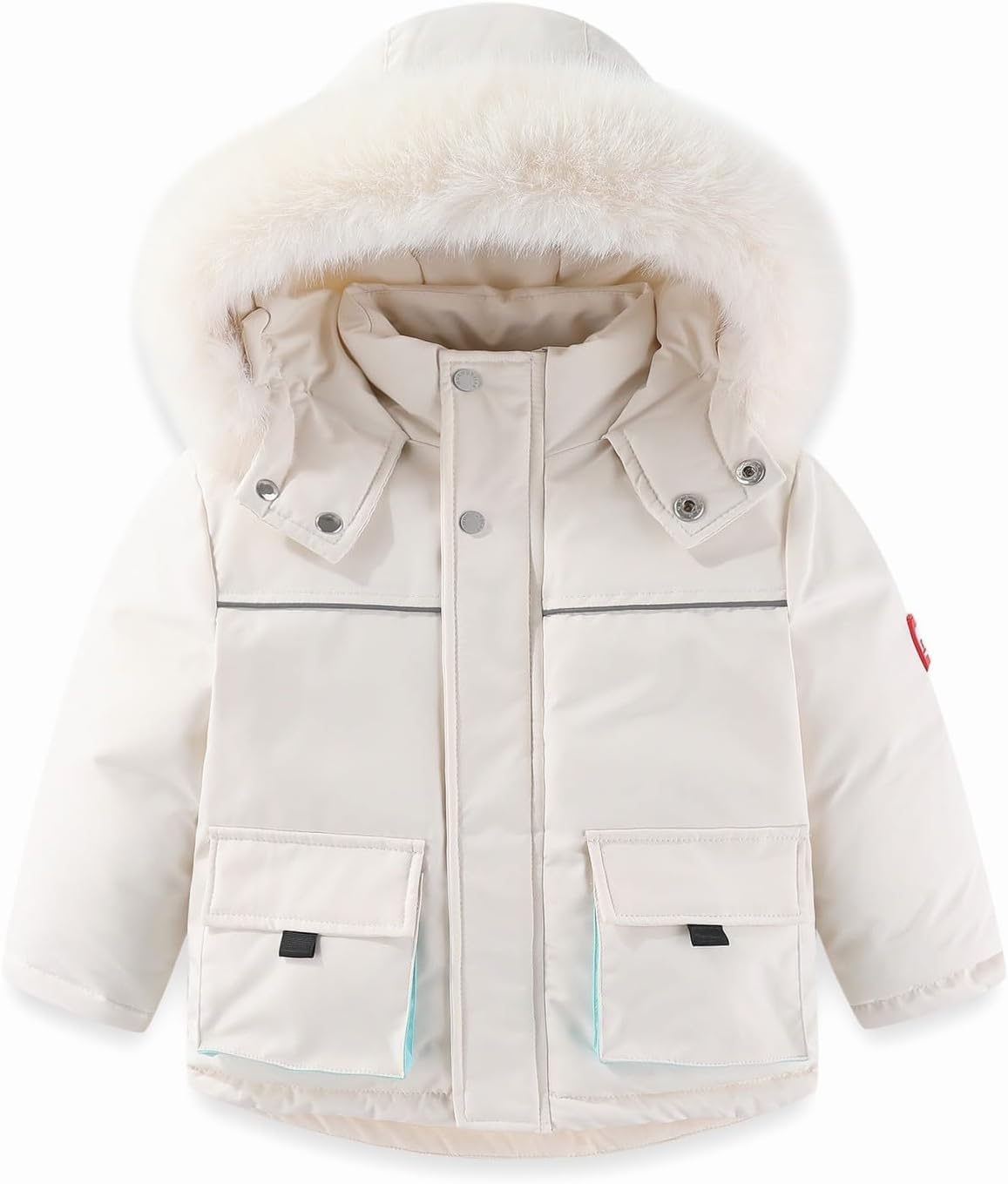 Hecatombic Warmes Schneeanzug-Set für Jungen und Mädchen warme Skijacke und -Hose mit Kapuze Winter-Schneeanzug Latzjacke Warmer Skianzug mit Kapuze und Skihose