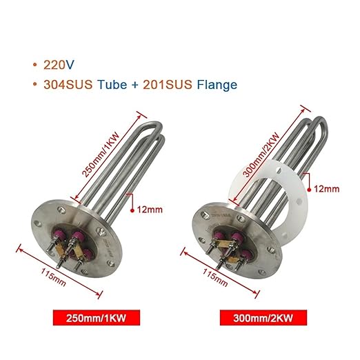 Calefactor Eléctrico de Aceite 220V 1KW Tipo Disco con Flange miniatura 2