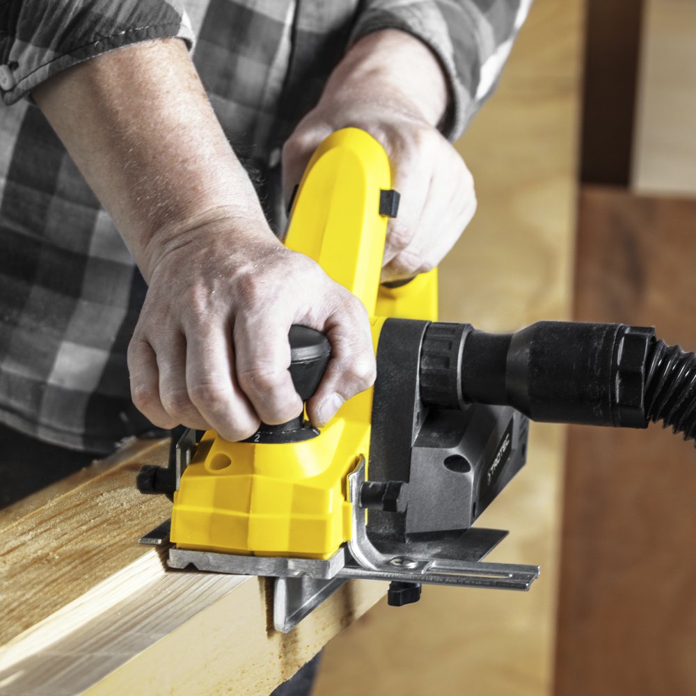 TROTEC Cepillo eléctrico para madera PPLS 10-750, 750 W, Anchura de cepillado: 82 mm, Profundidad de cepillado: 0-3 mm, Profundidad de plegado:0-15 mm, Potente, Compacto, Bricolaje