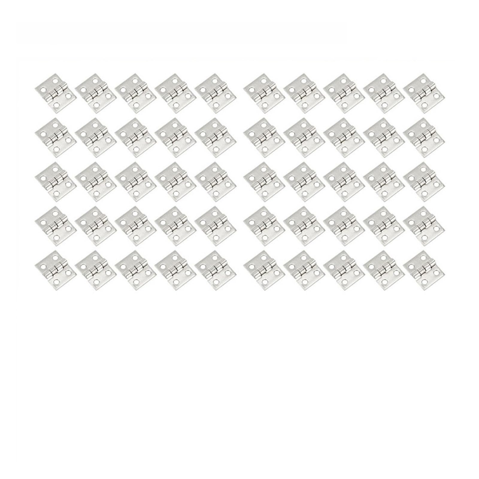 Petite boîte décorative en bois articulée avec élégance grâce au lot de 50 mini charnières
