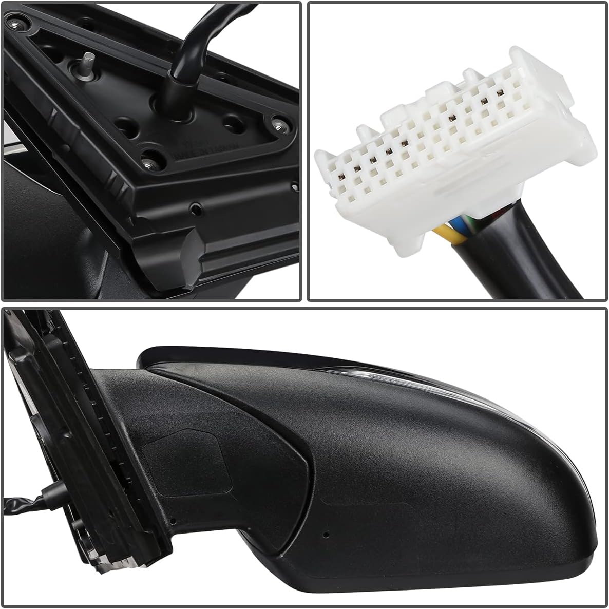 Auto Dynasty KI1320221 Factory Style Driver Left Side Mirror - Manual Folding | Power Adjust | Heated Glass | Turn Signal | Blind Spot Detection - Compatible with Optima 16-20, Paint to Match