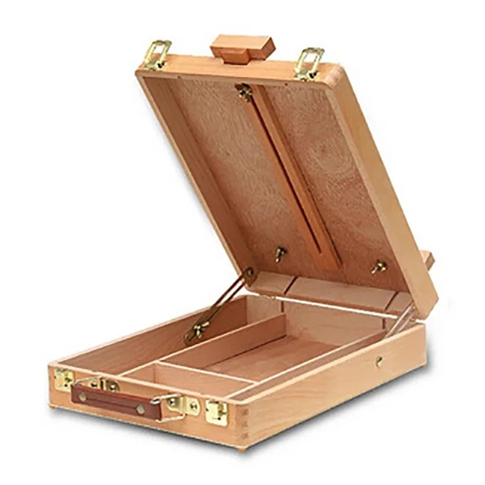 Caballete en caja for computadora portátil Ginflash Fillet - Maleta de pintura multifuncional con accesorios de hardware, almacenamiento de arte portátil for artistas y creadores