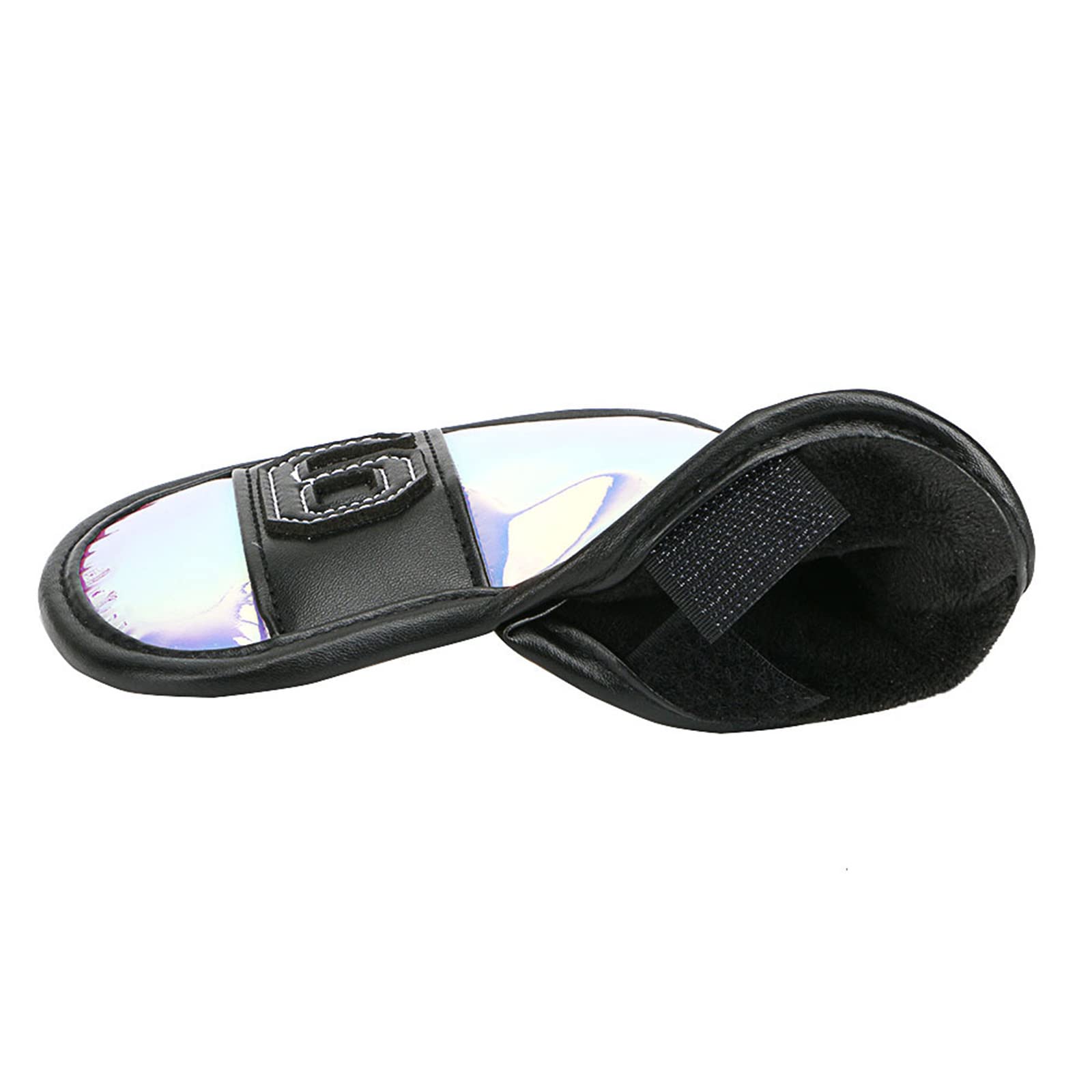 Copricapo in Ferro da Golf Copricapo Protettivo in TPU Putter per Mazze da Golf Coprimazze Riflettenti Impermeabili Durevoli 10 Pezzi con Nastro Magico,White