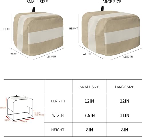 Miniatura 8 de Funda para tostadora de chef gordo de dibujos animados de granja, 4 rebanadas, fundas grandes para electrodomésticos de cocina, funda retro para