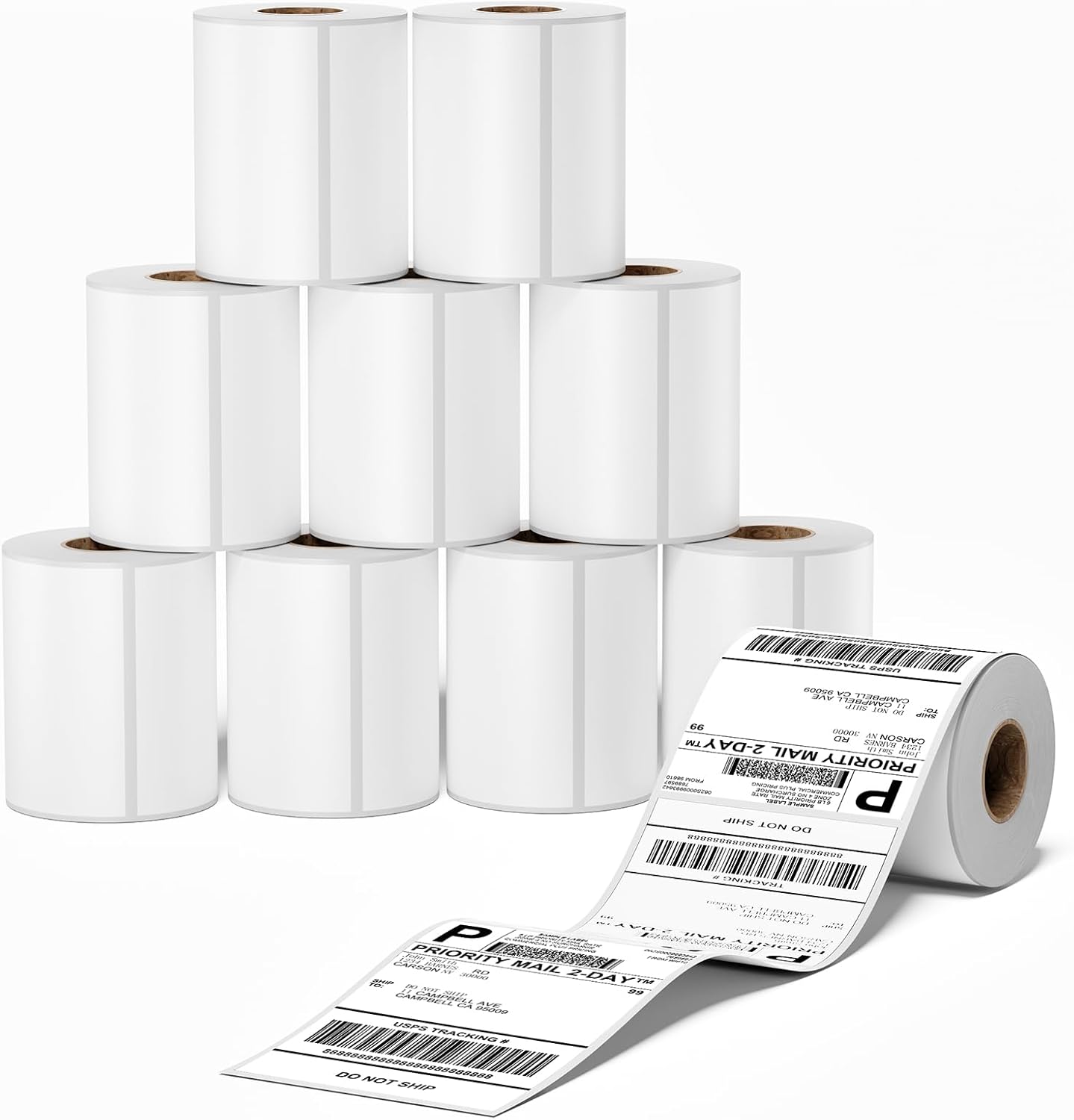 4x6 Thermal Labels, Shipping Address Label (Pack of 500 4x6 Roll Labels) - Compatible with JADENS, ASprink, Phomemo, Rollo, Zebra, Omezizy and Other Shipping Label Printers