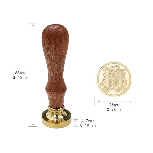 Miniatura 71 de Sello medieval tradicional de cera del alfabeto, con cabeza de latón, con mango de madera, para tarjeta/sobre, regalo (letra Z)