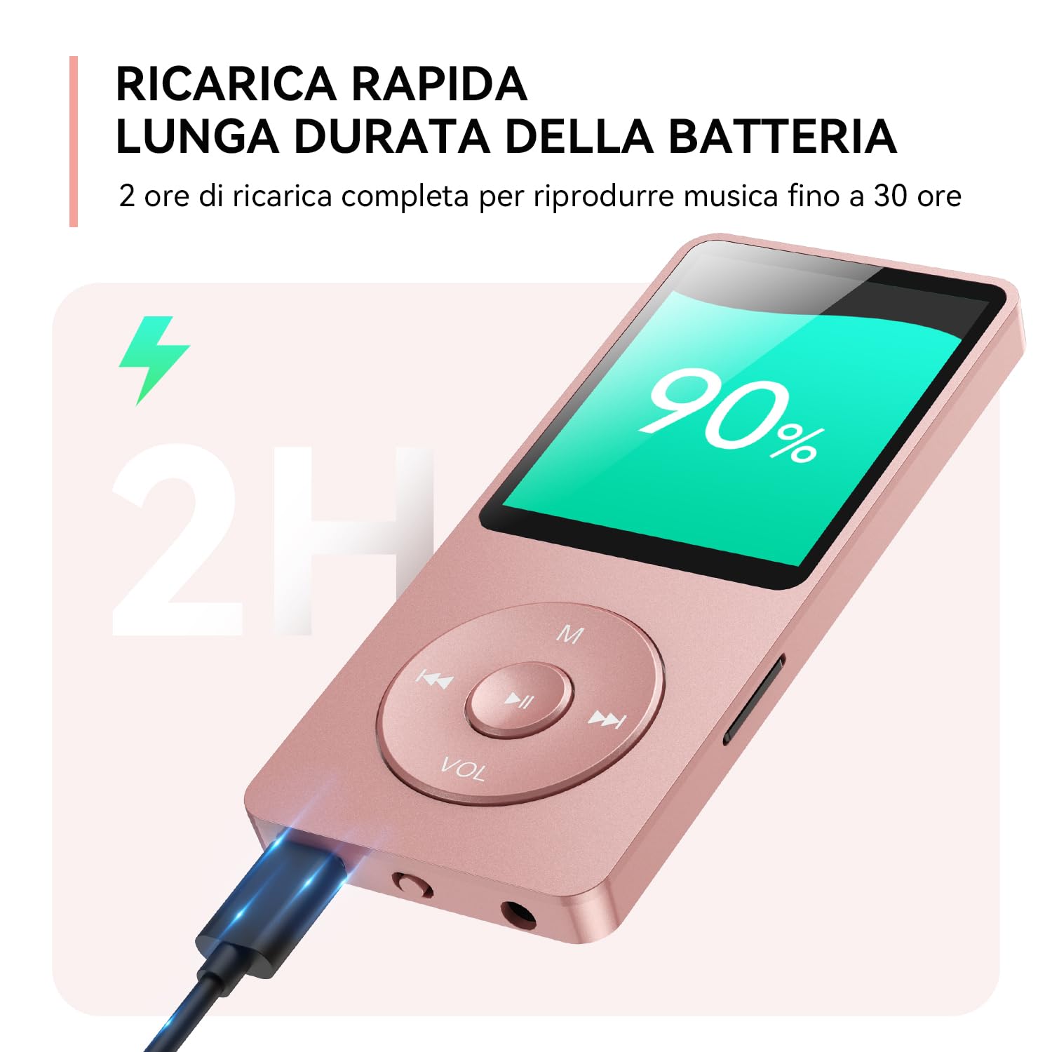 AGPTEK Lettore MP3 32GB, Bluetooth 5.3, Lettore Musicale HiFi senza Perdite