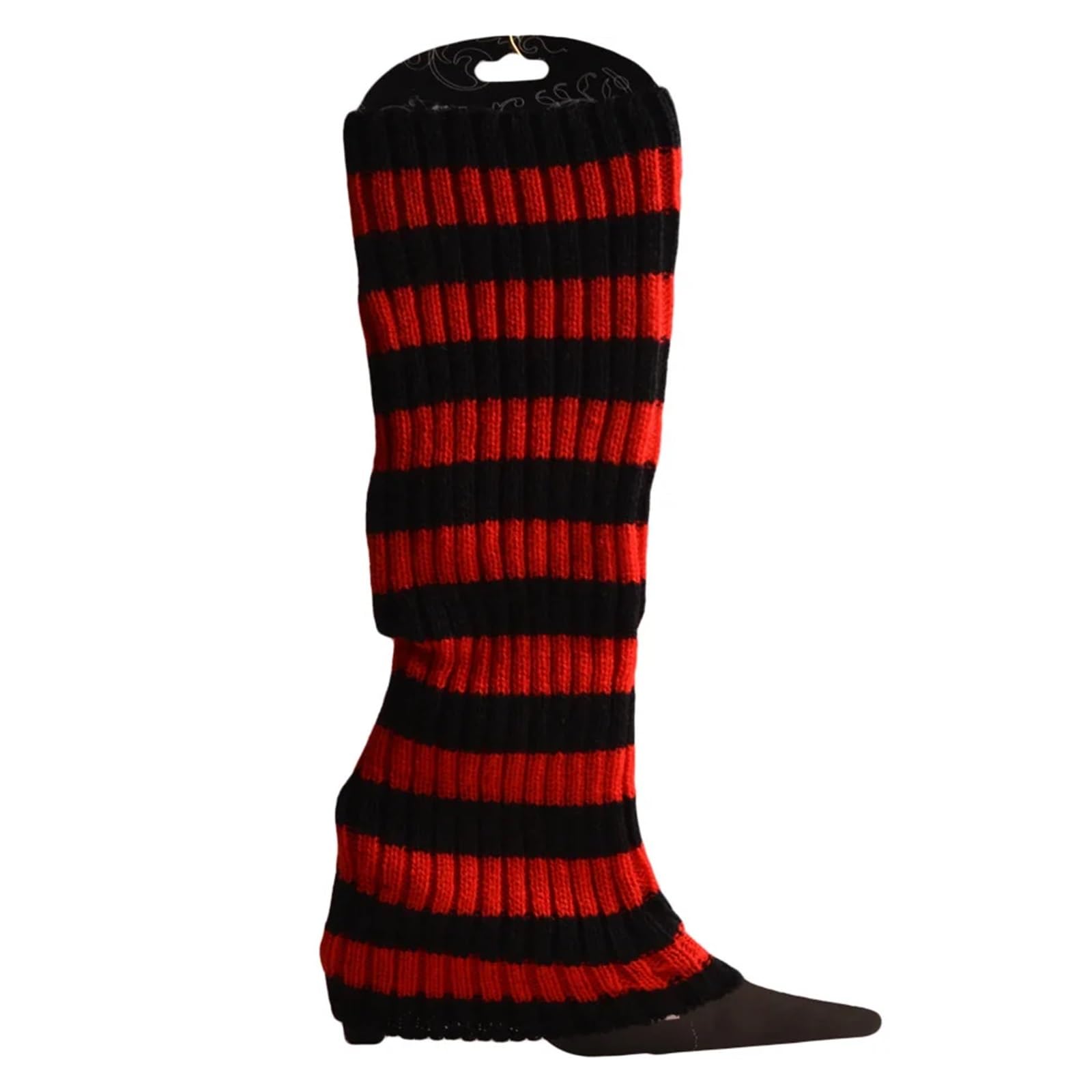 3 Pcs Womens Autumn Long Knitted Foot Cover Leg Breathable Warmers Winter Protector Stocking Legging Ladies Striped Warmersocks