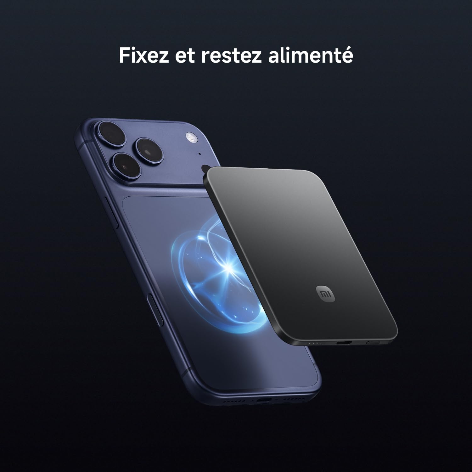 Xiaomi Ultrathin Magnetic Power Bank 5000 15W, Compatible MagSafe pour iPhone 17/16/15/14/13/12, Charge sans Fil, Design Ultra Fin et léger, Noir